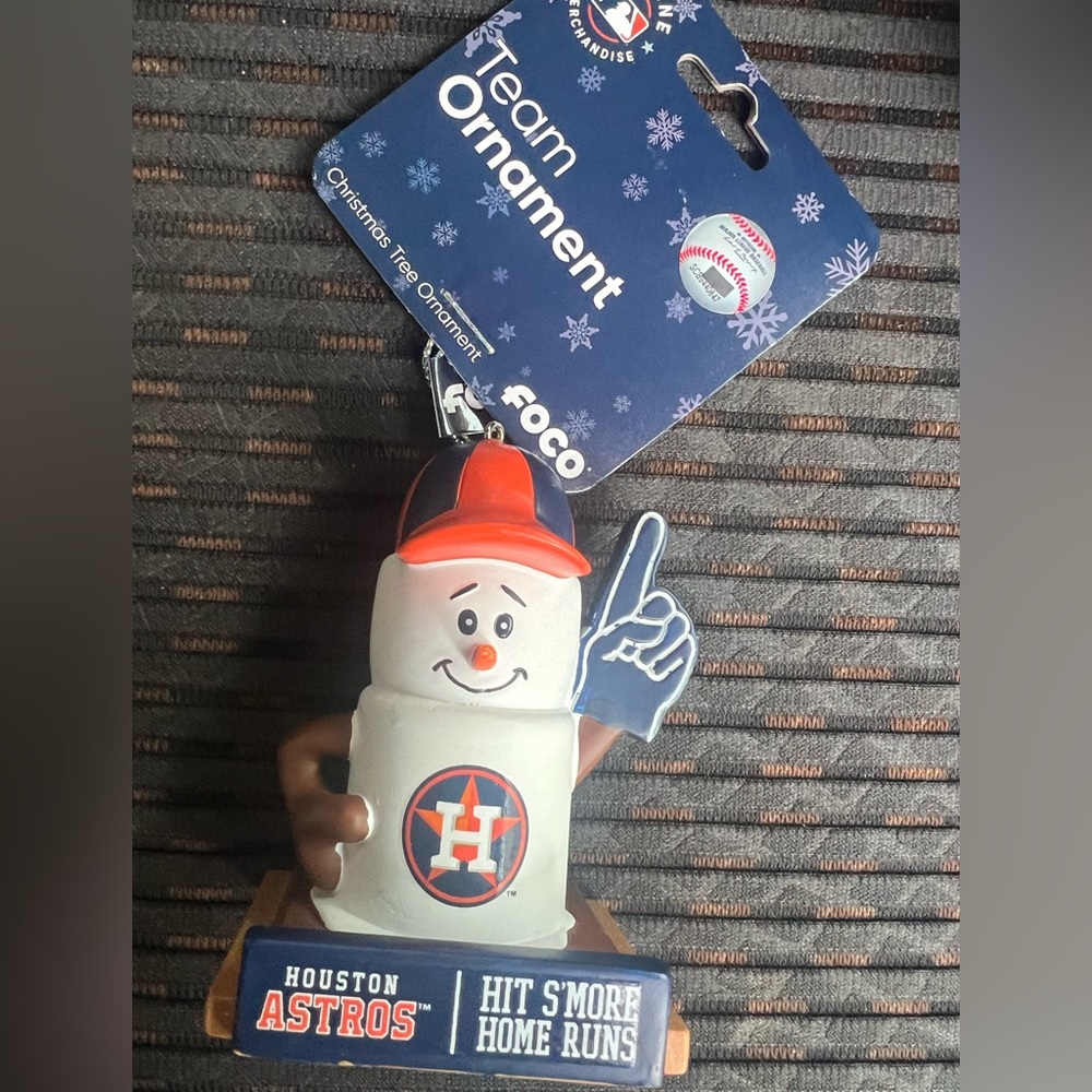 FOCO Houston Astros baseball Christmas ornament